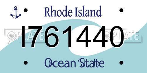 I761440 Rhode Island License Plate