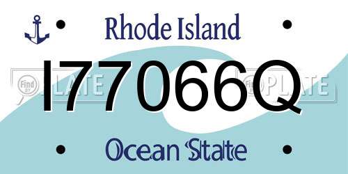 I77066Q Rhode Island License Plate