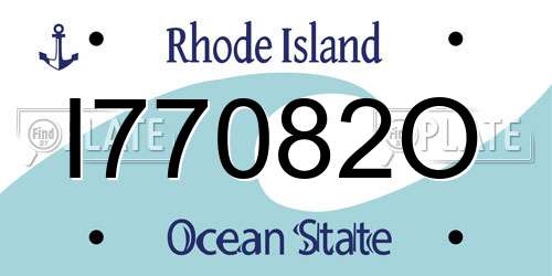 I77082O Rhode Island License Plate