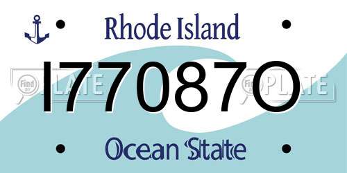 I77087O Rhode Island License Plate