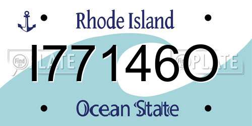 I77146O Rhode Island License Plate