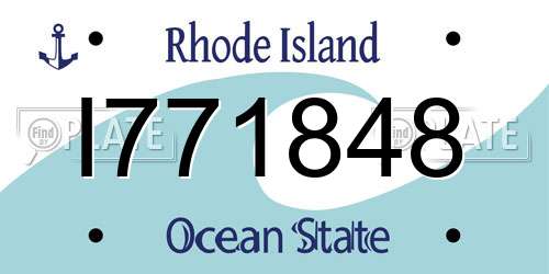 I771848 Rhode Island License Plate