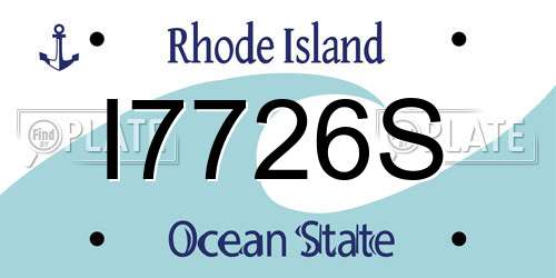 I7726S Rhode Island License Plate