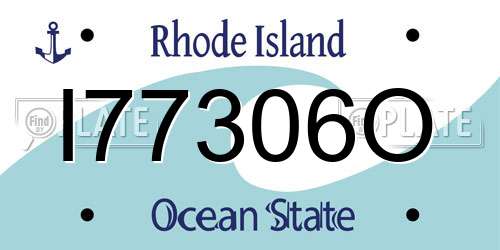 I77306O Rhode Island License Plate