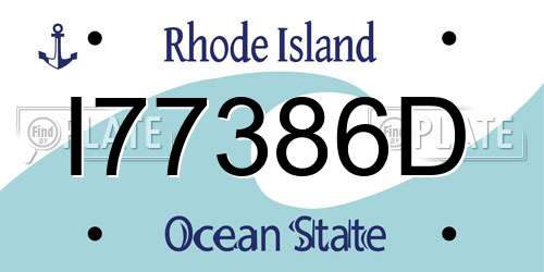 I77386D Rhode Island License Plate