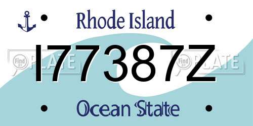 I77387Z Rhode Island License Plate