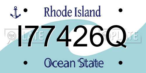 I77426Q Rhode Island License Plate