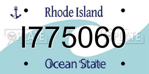 I775060 Rhode Island License Plate