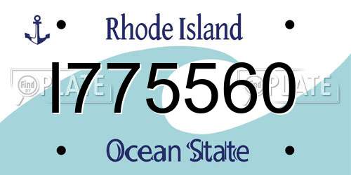 I775560 Rhode Island License Plate