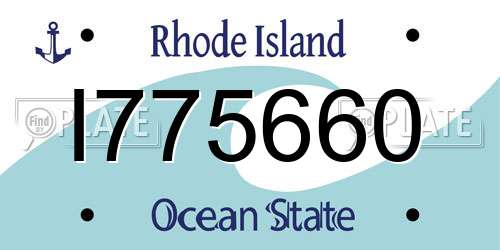 I775660 Rhode Island License Plate