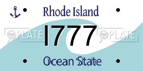 I777 Rhode Island License Plate