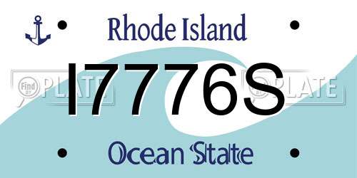 I7776S Rhode Island License Plate