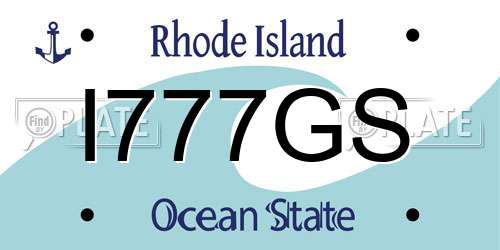 I777GS Rhode Island License Plate