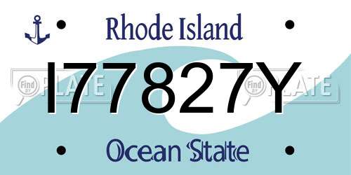 I77827Y Rhode Island License Plate