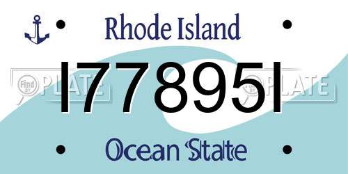 I77895I Rhode Island License Plate