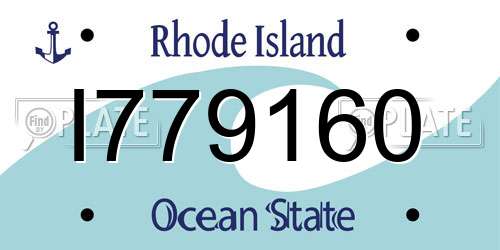 I779160 Rhode Island License Plate