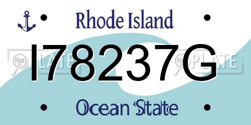 I78237G Rhode Island License Plate