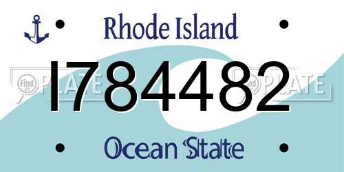 I784482 Rhode Island License Plate