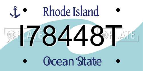 I78448T Rhode Island License Plate