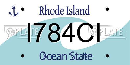 I784CI Rhode Island License Plate