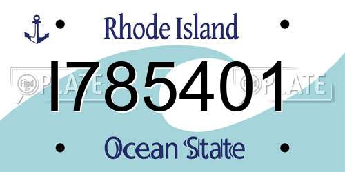 I785401 Rhode Island License Plate