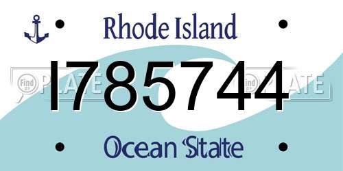 I785744 Rhode Island License Plate