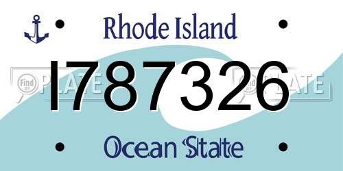 I787326 Rhode Island License Plate