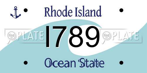I789 Rhode Island License Plate