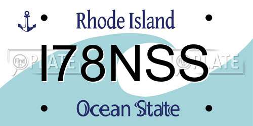 I78NSS Rhode Island License Plate
