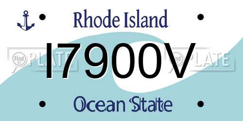 I7900V Rhode Island License Plate