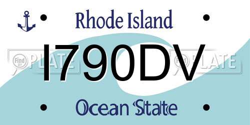I790DV Rhode Island License Plate