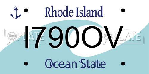 I790OV Rhode Island License Plate