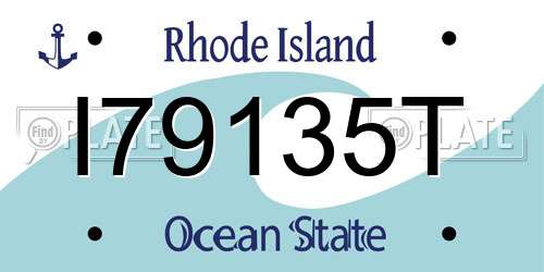 I79135T Rhode Island License Plate