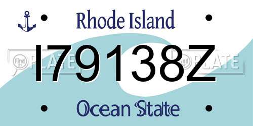 I79138Z Rhode Island License Plate