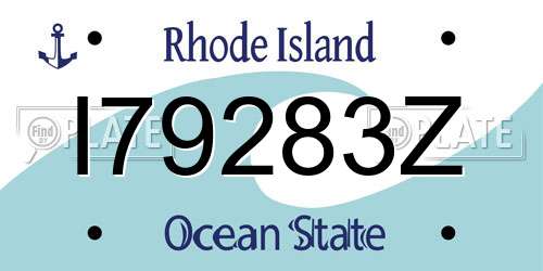 I79283Z Rhode Island License Plate