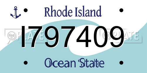 I797409 Rhode Island License Plate