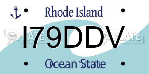 I79DDV Rhode Island License Plate
