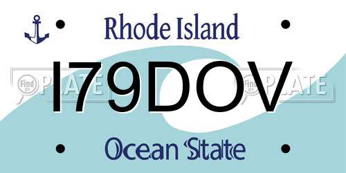 I79DOV Rhode Island License Plate