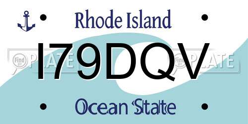 I79DQV Rhode Island License Plate