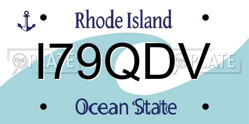 I79QDV Rhode Island License Plate