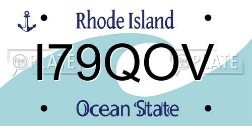 I79QOV Rhode Island License Plate