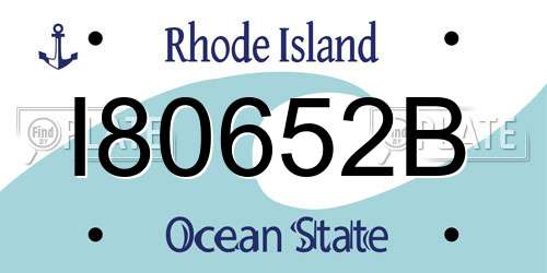 I80652B Rhode Island License Plate
