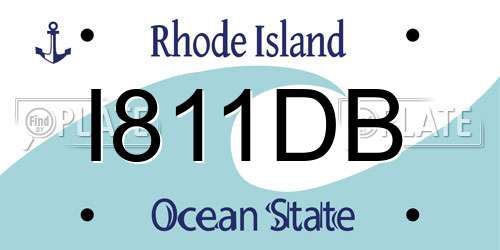 I811DB Rhode Island License Plate