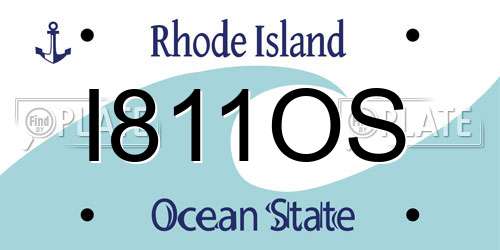 I811OS Rhode Island License Plate