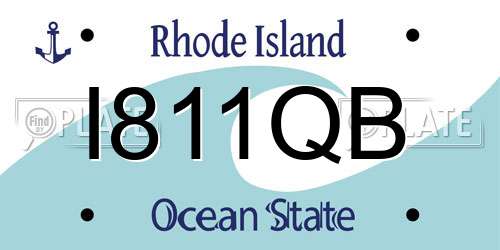 I811QB Rhode Island License Plate