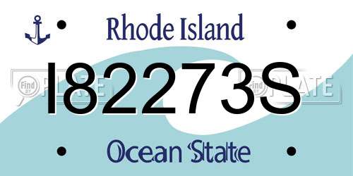 I82273S Rhode Island License Plate