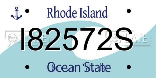 I82572S Rhode Island License Plate