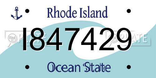 I847429 Rhode Island License Plate