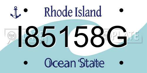 I85158G Rhode Island License Plate