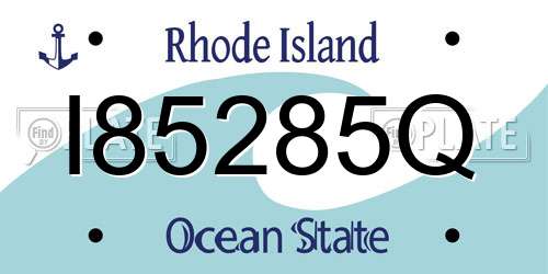 I85285Q Rhode Island License Plate